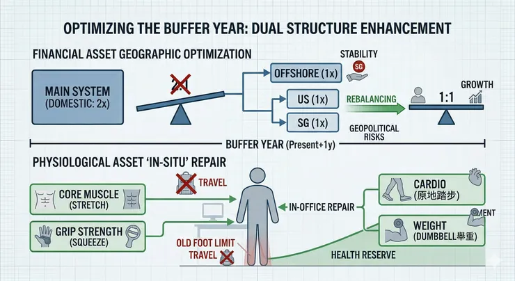 緩衝期的系統優化——資產地理分散與生理機能的「就地補強」