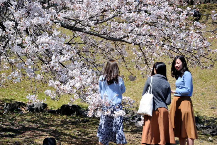 返回伊豆高原駅途中，小公園少女嬉春。