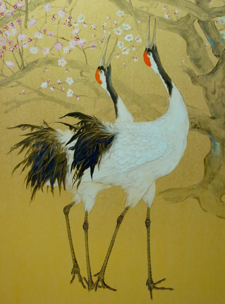 〈日喧〉局部－鶴