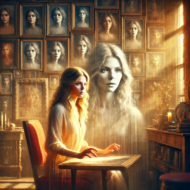 The portrait on her desk today seemed unremarkable at first - soft edges, muted tones, a hint of a smile. Yet, as Jane gazed deeper, the image began to unfold.