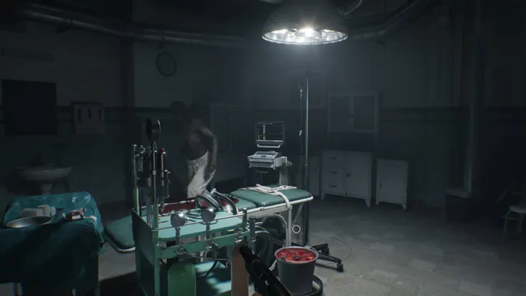 療養院的檢查室一景，和殭屍躲貓貓