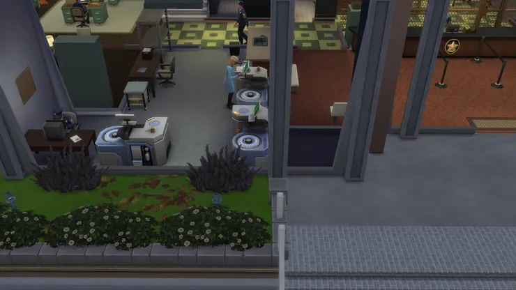 原作中夜神爸爸是個警察，所以也還原了他的工作。Sims 4裏也有警局。