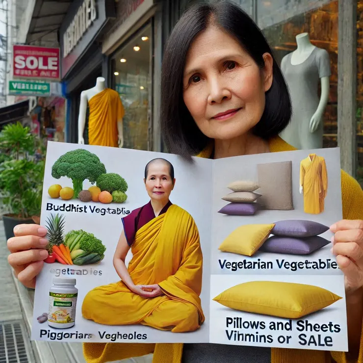 Bing生成的四事供養