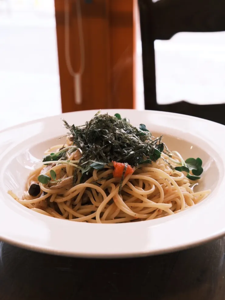 明太子義大利麵，也是水準以上的日式口味義大利麵。