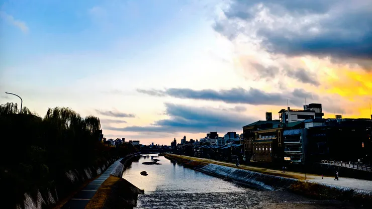 傍晚的鴨川也是很美麗