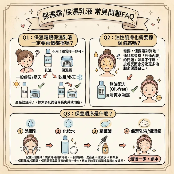 保濕霜/保濕乳液 常見問題FAQ