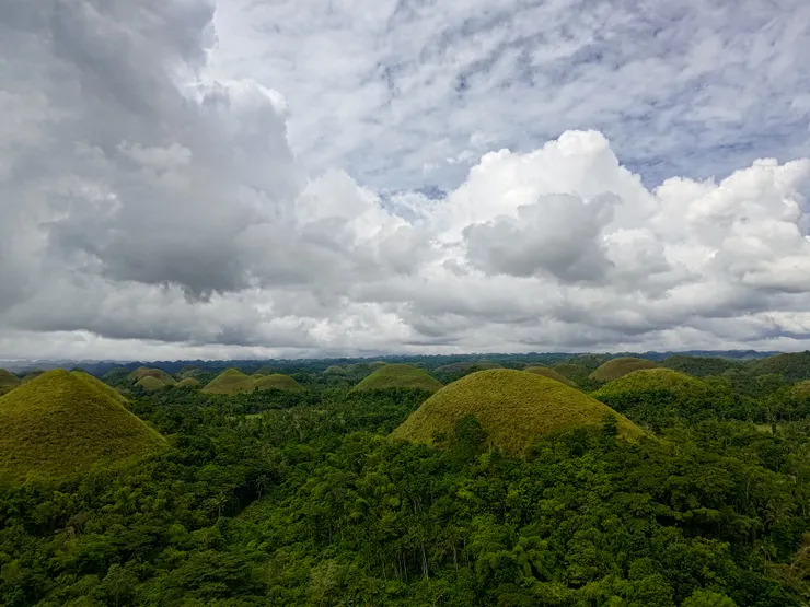 只是一球球嫩綠色的山丘，竟然可以吸引那麼多遊客前往，還蠻神奇的