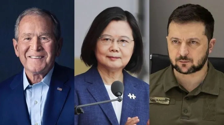 中央社:蔡總統澤倫斯基小布希16日視訊同台 談為自由奮戰