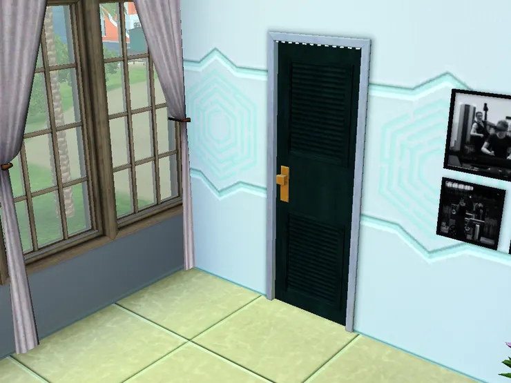 這角落沒有裝飾品，保持簡潔的感覺。地磚叫「亞麻油氈」，不知道是什麼，但感覺是磁磚跟大理石之間，很是清爽。