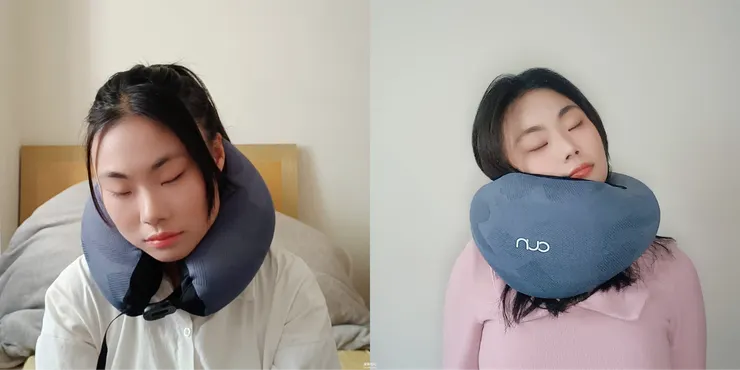 星宇航空同款UNO® Knit織麻頸枕360度環繞支撐示範