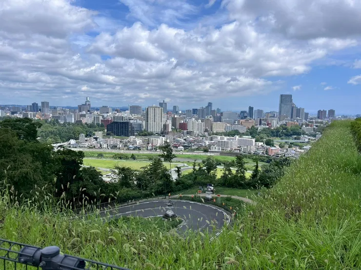 從仙台城跡遠眺仙台市景