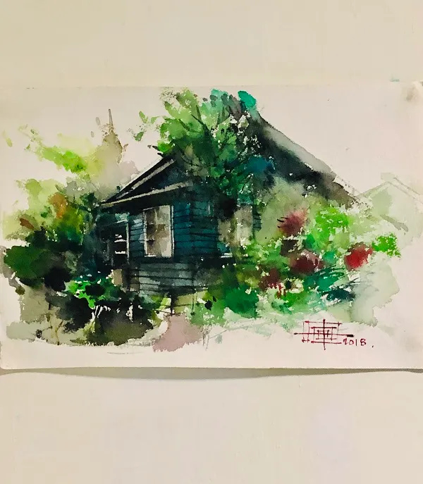 特別喜歡牆上這幅畫