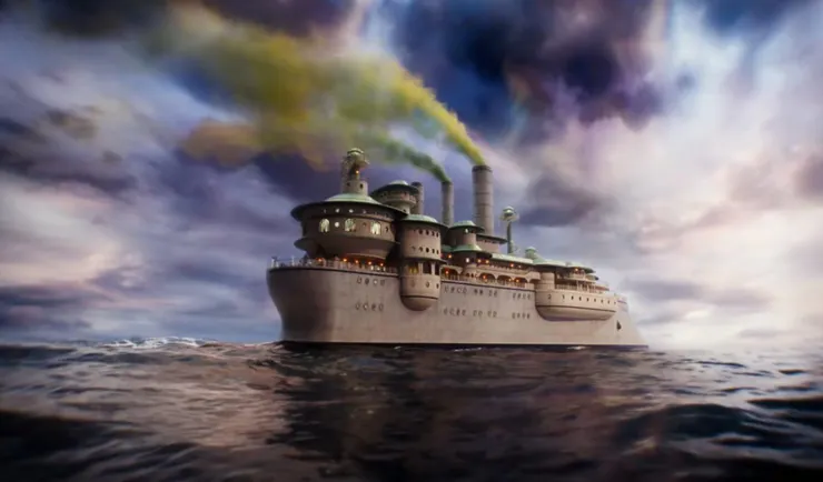 整體用色鮮豔夢幻(圖片來源:《Poor Things》劇照)