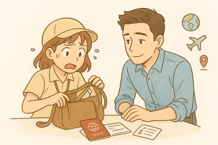 護照風波(護照缺少),幸好最終為虛驚一場。〈本意象插圖示意圖由AI協助生成。〉
