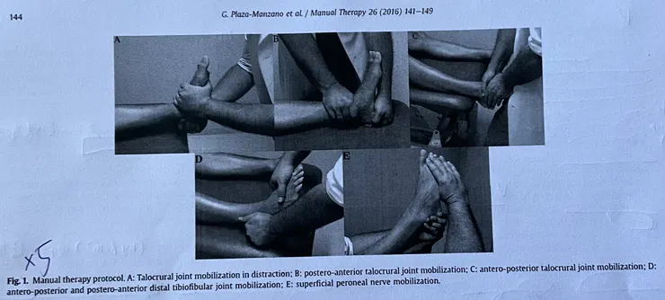 a.牽拉 b.由後往前 c.由前往後 d.前後方向 e.淺腓神經鬆動術