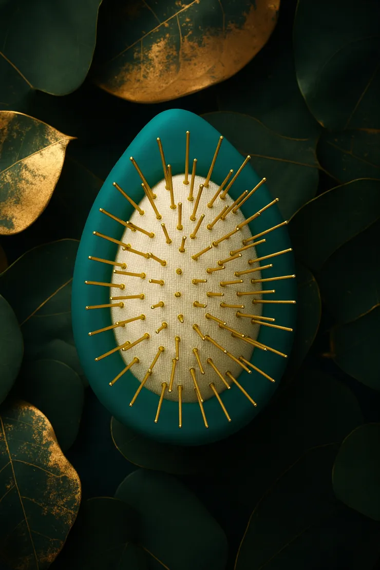 黃金按摩梳