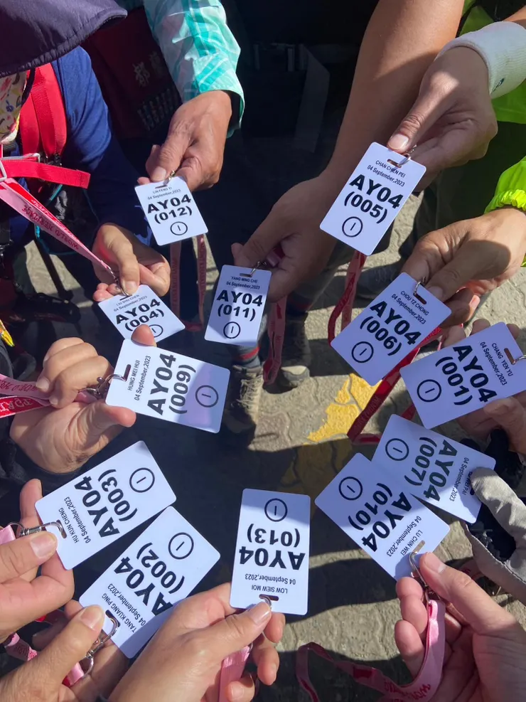 一定要掛在胸前的許可牌，剛好抽到007