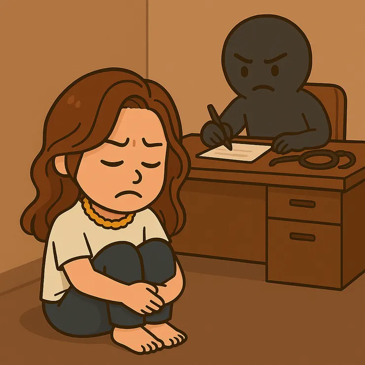 有個內在角色，坐在我心裡辦公桌後， 不帶情緒地幫我審查每一件事 — 他叫執鞭者，我則坐在角落，默默接受內心開庭。