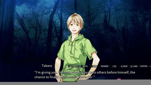 「你總是將他人放在自己之前,我要給你機會來真正成為主角。」非常突破第四牆的說法。