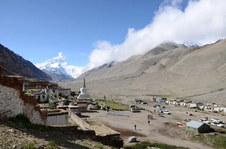 絨布寺招待所在右下角