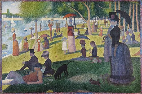 Georges Seurat 《傑克島的星期天下午 A Sunday on La Grande Jatte》1884年 | 油彩 | 美國伊利諾州芝加哥藝術機構 The Art Institute of Chicago 