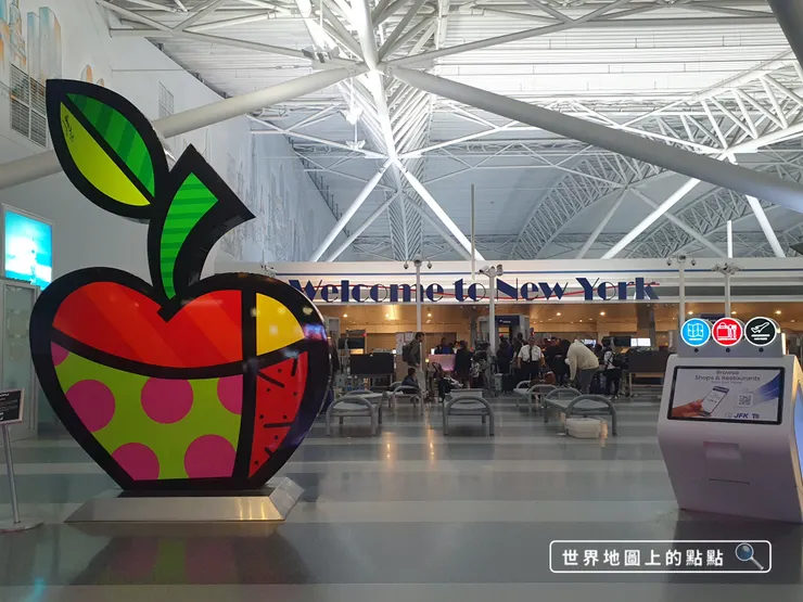 甘迺迪機場迎賓蘋果裝置藝術：Welcome to New York!