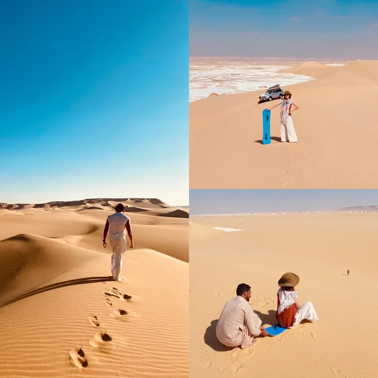 除了感受沙丘的壯觀，還有滑沙可以玩