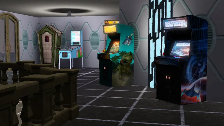 棺材旁的是彈珠機。