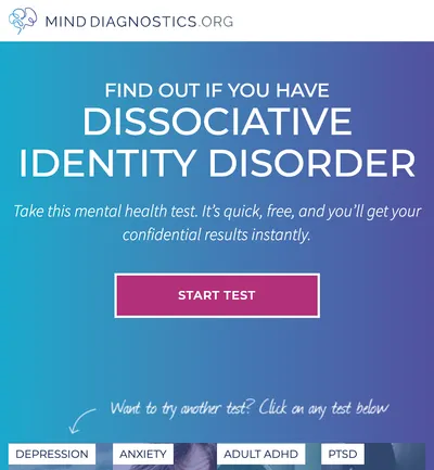 分享：有PTSD、DID等免費測驗的美國心理師諮詢網站