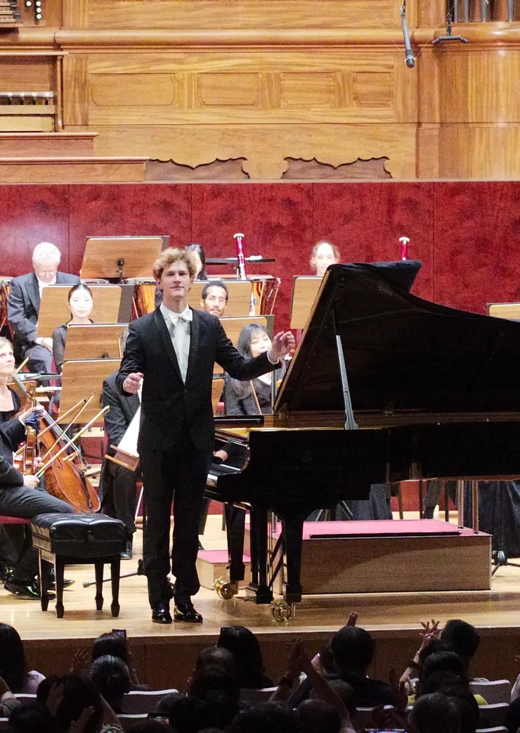 鋼琴家利謝茨基。（林柏年攝影）