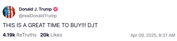 photo: @realdonaldtrump/Truth Social