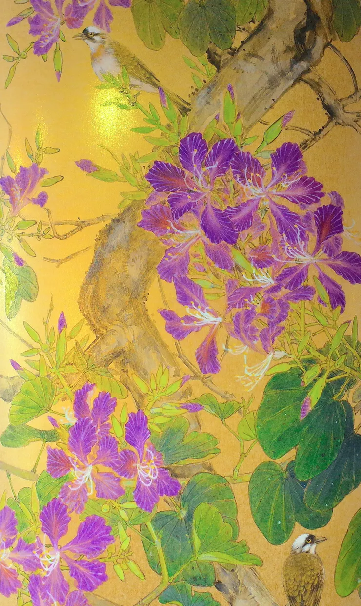 〈窗外一瞥〉局部－白頭翁