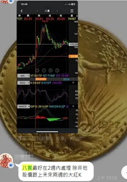 會看技術面的朋友跟我說年線下彎了建議我處理。