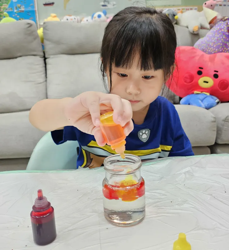 步驟3：擠壓顏料到瓶子中