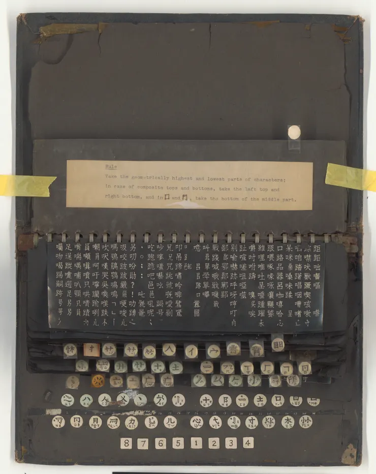 明快中文打字機紙模型