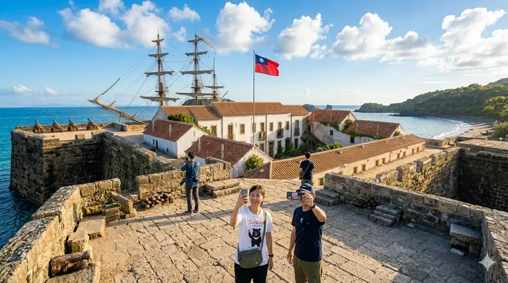 從聖巴斯地盎稜堡面向城中央的視角拍攝照