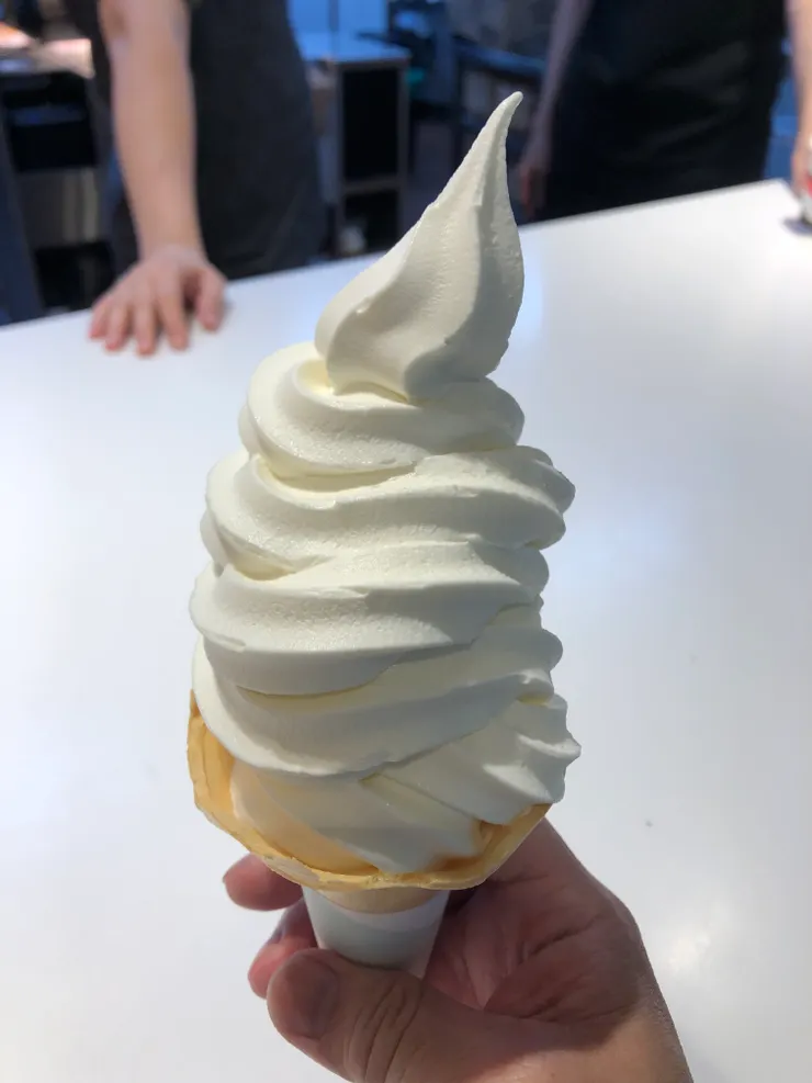 拿到霜淇淋時,我楞了一下,怎麼這麼大支?