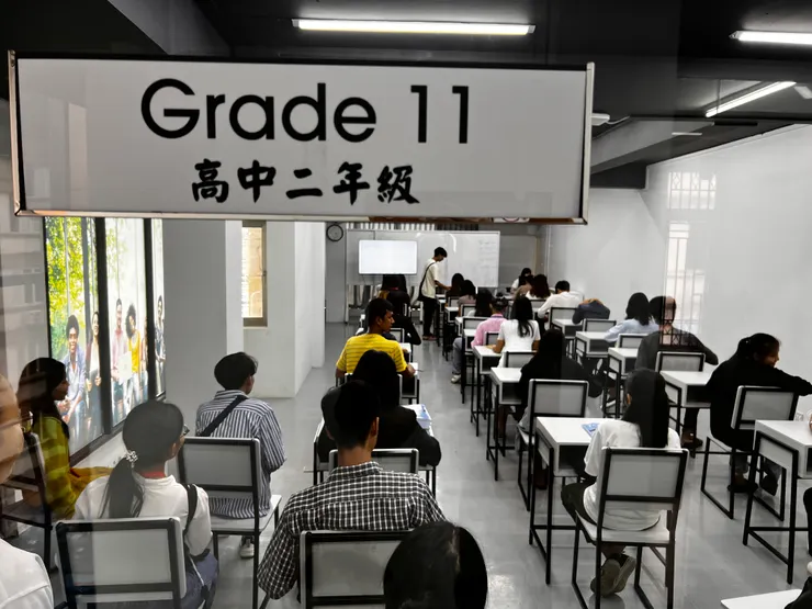 安美國際學校高中一年級學生上課狀況