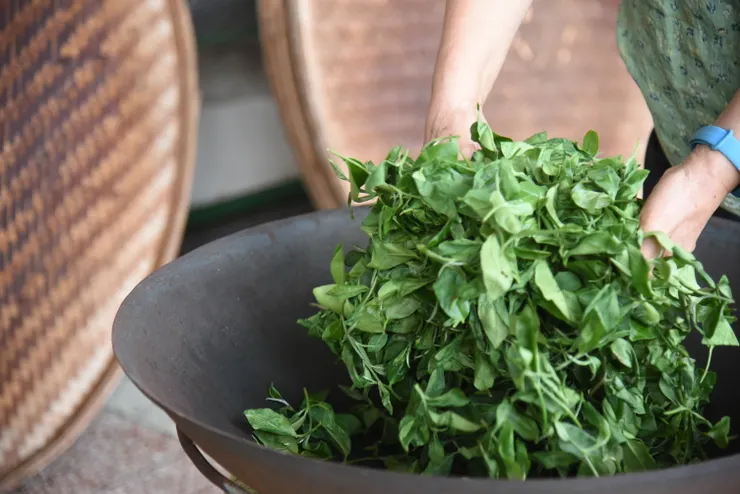 炒菁並不如表面看上去來得容易。（筆者攝影）