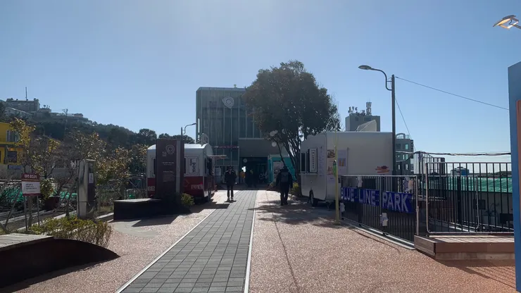 走到底就會碰到車站了。