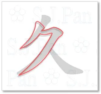 片假名「ク」的字源是「久」。
