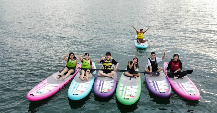 SUP真的是超有趣的體驗,推薦給水上運動初學者!圖片為本人所有。