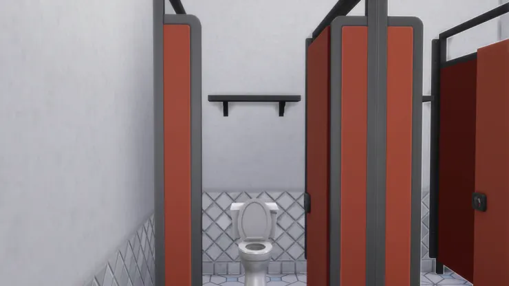 廁格一,裏面有置物架。