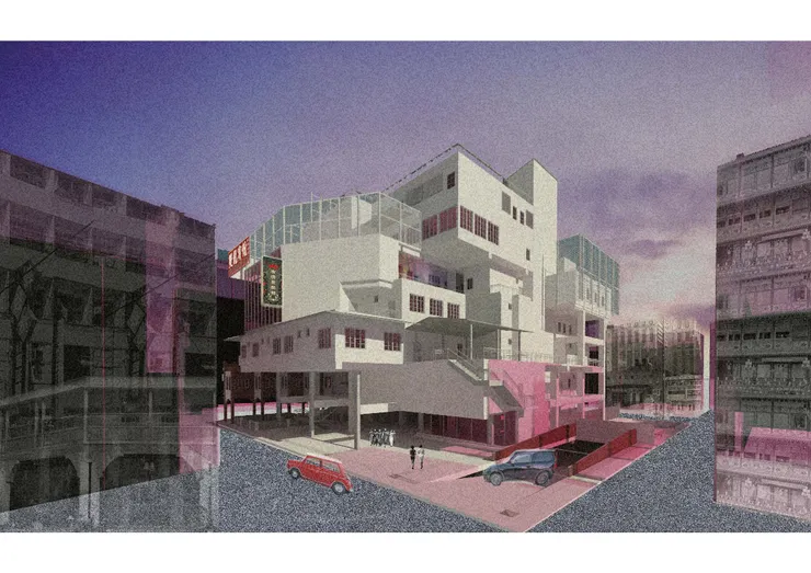 從澄清醫院那側走過去的樣子