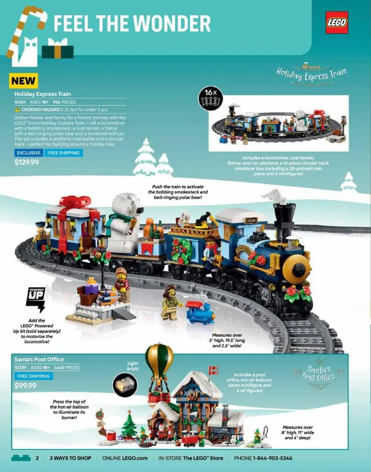 全新版獨家設計『節慶假期快車』積木：$129.99