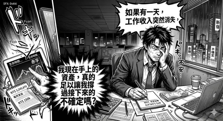 如果有一天,工作收入突然消失,我現在手上的資產,真的足以讓我撐過接下來的不確定嗎?