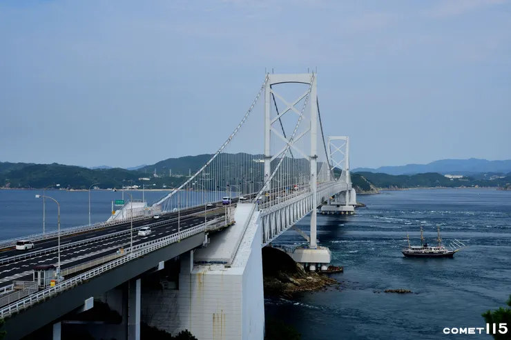 在紀念館頂樓也可以觀賞大鳴門橋