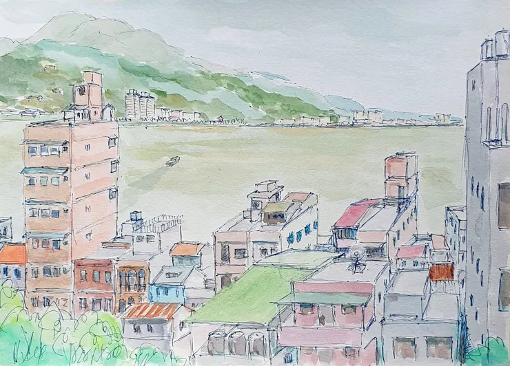 淡水重建街景象