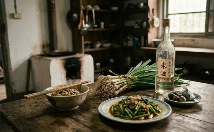 蒜青炒臘肉。(示意圖)