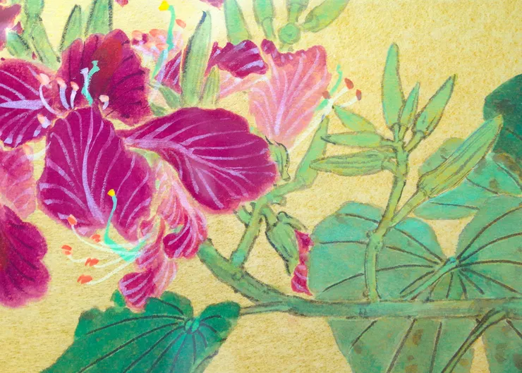 〈閑庭幽趣〉局部－羊蹄甲